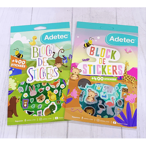Block Stickers Animalitos Adetec