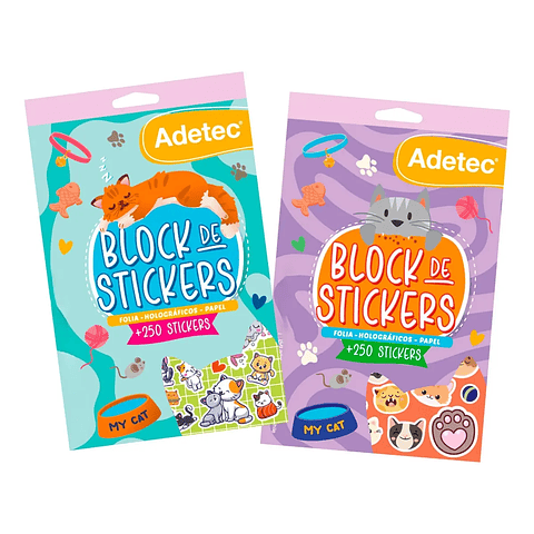 Block De Stickers Gatitos Adetec