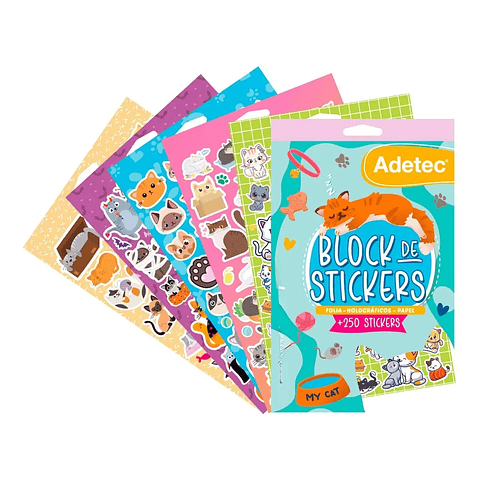 Block De Stickers Gatitos Adetec