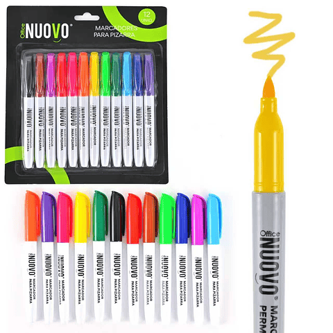 Set 12 Plumones De Pizarra Nuovo