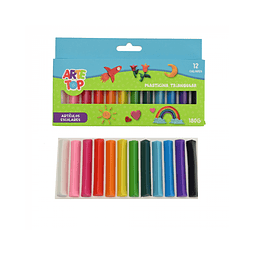Plasticina Triangular 12 Colores Arte Top