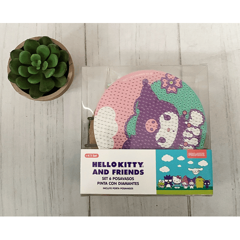 Set Posavasos Pinta Con Diamantes Proarte Friends
