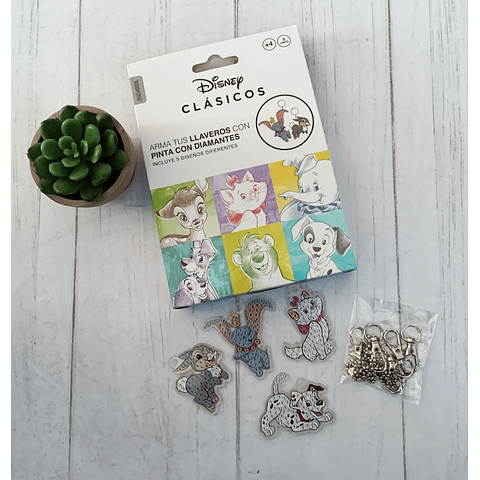 Set Llavero Pinta Con Diamantes Proarte Clasicos Disney