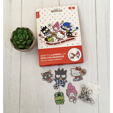 Set Llavero Pinta Con Diamantes Proarte Hello Kitty