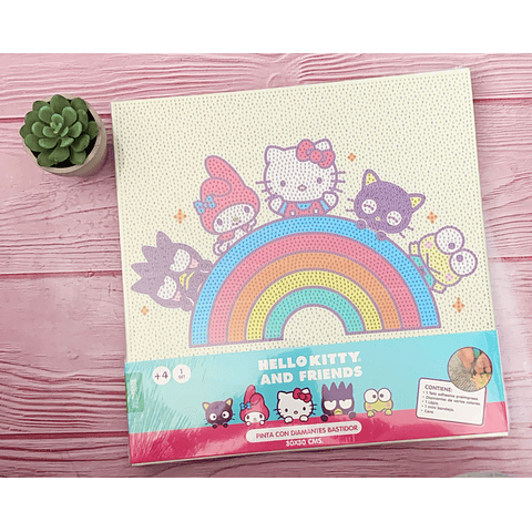 Set Pinta Con Diamantes 30 x 30 Proarte Hello Kitty