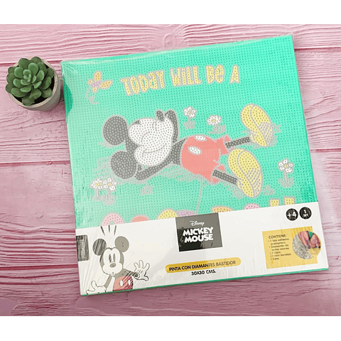 Set Pinta Con Diamantes 30 x 30 Proarte Mickey Mouse