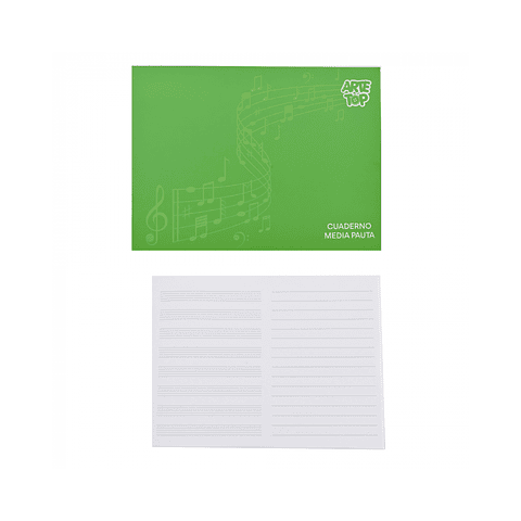 Cuaderno Musica Media Pauta 10 Hjs Arte Top