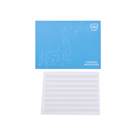 Cuaderno Musica Pauta Entera 10 Hjs Arte Top