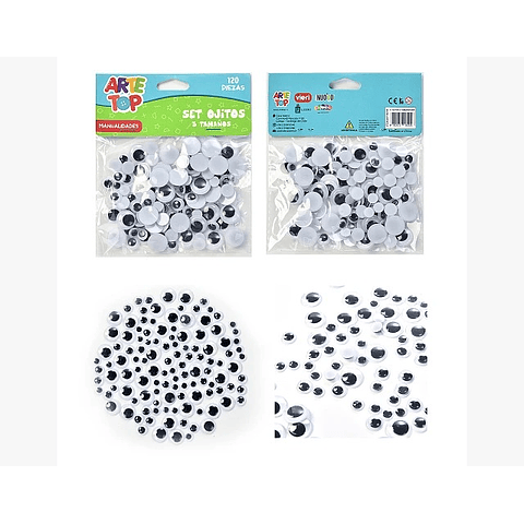 Set Oojos Locos Diferentes Tamaños 120 Un Arte Top