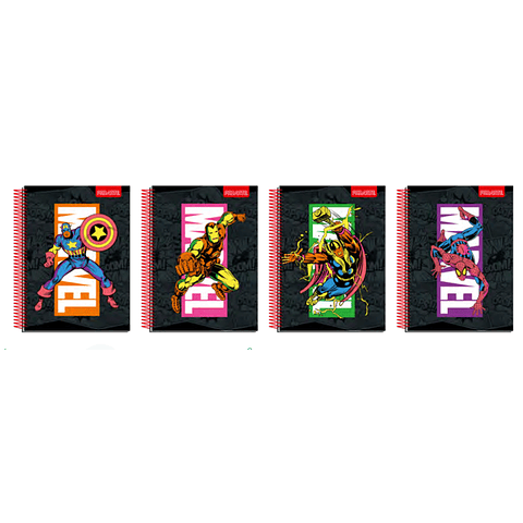 Cuaderno Triple Carta Marvel Comic 7Mm 150 Hojas Proarte