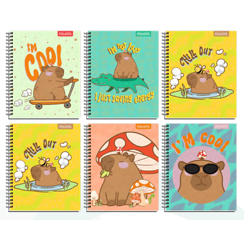 Cuaderno Universitario 100 Hjs 7 Mm Proarte Capybara