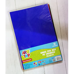 Sobre Goma Eva 10 Colores Arte Top 