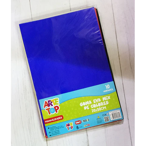 Sobre Goma Eva 10 Colores Arte Top 