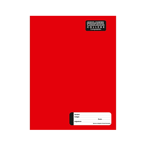 Cuaderno College 100 Hjs Composición Proarte