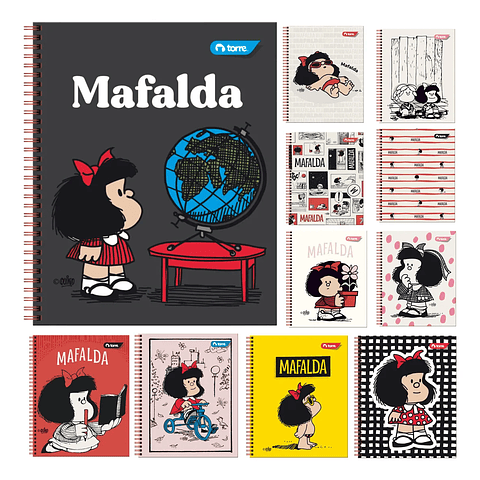 Cuaderno Universitario 100 Hjs 7 Mm Torre Mafalda