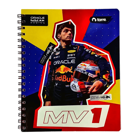 Cuaderno Universitario 100 Hjs 7 Mm Torre Redbull Racing