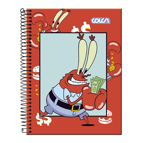Cuaderno Triple 150 Hjs 7 Mm Colón Bob Esponja