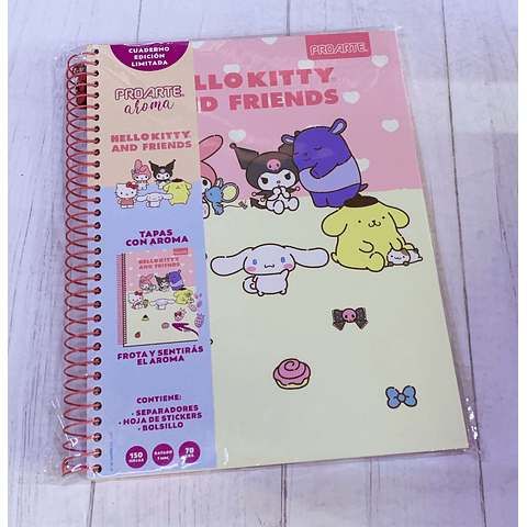 Cuaderno Carta 150 Hjs 7 Mm Proarte Hello Kitty Con Aroma