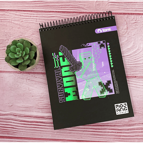 Croquera 16 x 21 Torre Minecraft