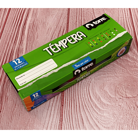 Tempera 10 Colores Mas 2 Blancos Torre