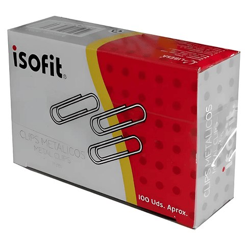 Clips 33 Mm 100 Und Metálico Isofit
