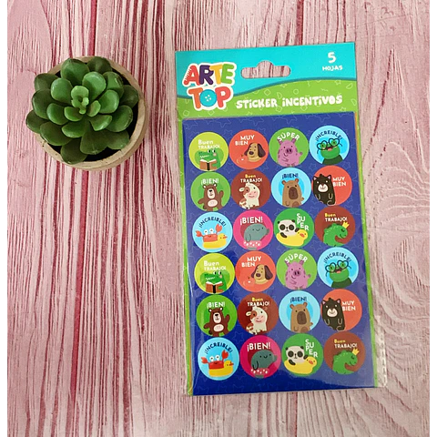 Block De Stickers Incentivos Arte Top Animalitos