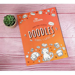 Libro Para Colorear Doodles Perros y Gatos Adix
