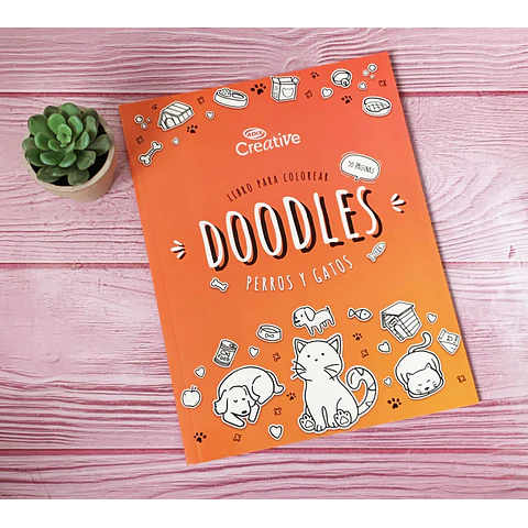 Libro Para Colorear Doodles Perros y Gatos Adix