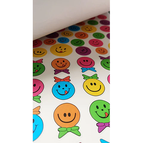 Block Stickers Smile Face Jm