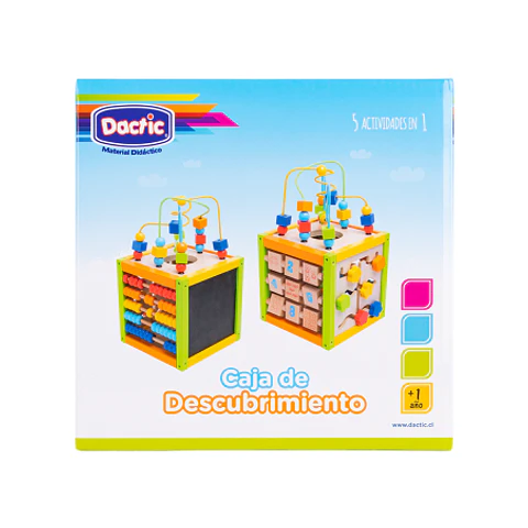 CAJA DE DESCUBRIMIENTO 5 ACTIVIDADES EN 1 MADERA (051) DACTIC