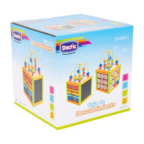 CAJA DE DESCUBRIMIENTO 5 ACTIVIDADES EN 1 MADERA (051) DACTIC