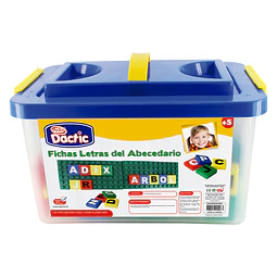 SET 57 FICHAS PLASTICAS LETRAS DEL ABECEDARIO DACTIC