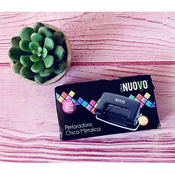 Perforadora Metálica 10 Hjs Negra Nuovo