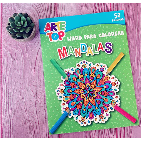 Libro Para Colorear 52 Páginas Arte Top