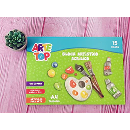 Block Artistico Acrílico A4 15 Hjs Arte Top