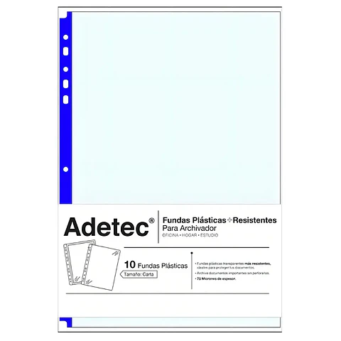 Funda Carta 100 Un Borde Azul Adetec