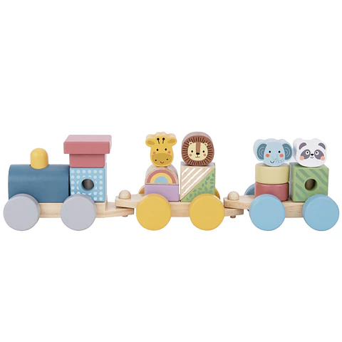 Tren De Encaje Los Animales 16 Pzs Tookytoy Jm