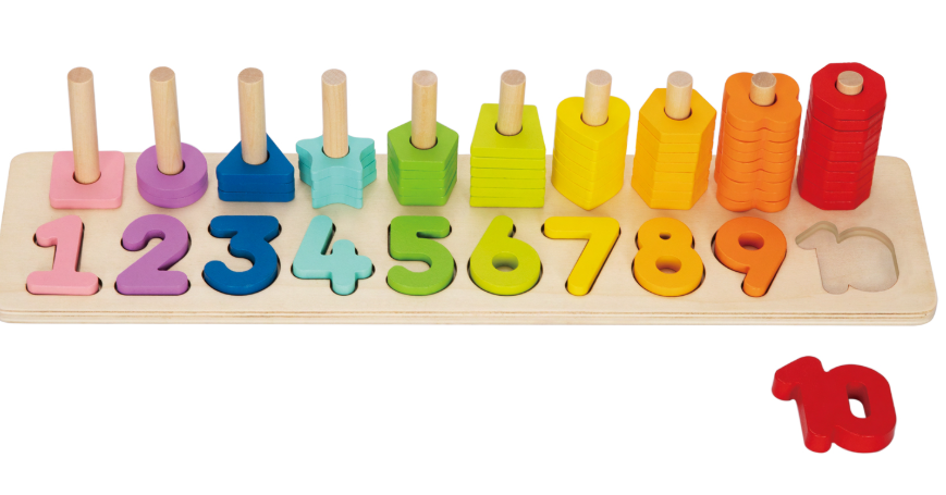 Ábaco De Madera Encaje Formas y Numeros Jm