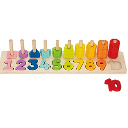 Ábaco De Madera Encaje Formas y Numeros Jm