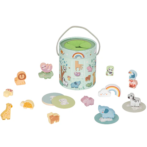 Juego Caja Misteriosa Animales 32 Pzs Tookytoy Jm