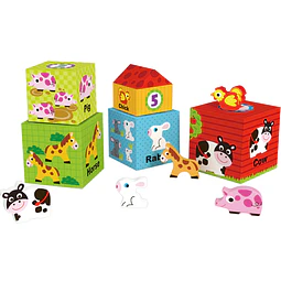 Torre Apilable Con Animales 10 Pzs Tookytoy Jm
