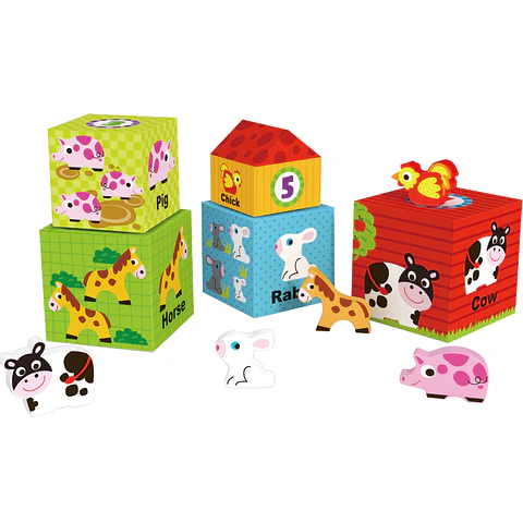 Torre Apilable Con Animales 10 Pzs Tookytoy Jm