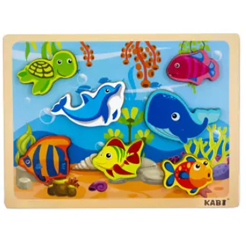 Encaje Madera Animales Del Mar Jm