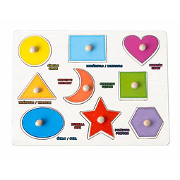 Encaje Madera 9 Piezas Formas Pointer