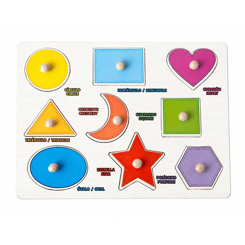 Encaje Madera 9 Piezas Formas Pointer