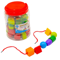 Balde De Cuentas Grandes Plásticas Para Hilar 40 Pzs Jm