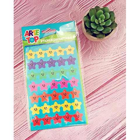 Block De Stickers Incentivos Arte Top Estrellas