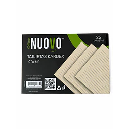 Tarjeta Kardex 4 X 6 25 Und Nuovo