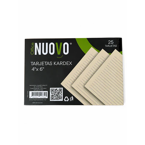 Tarjeta Kardex 4 X 6 25 Und Nuovo