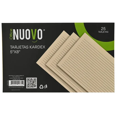 Tarjeta Kardex 4 X 6 25 Und Nuovo